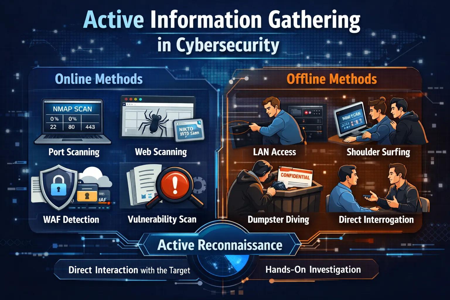 Active Information Gathering in Cybersecurity